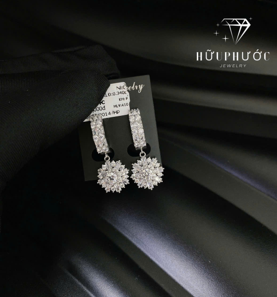 Bông Tai Vàng Trắng VT416 VT4