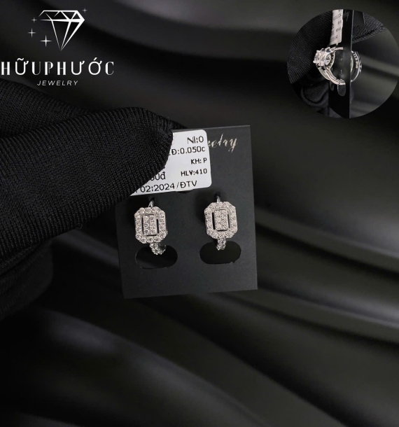 Bông Tai Vàng Trắng VT416 VT53