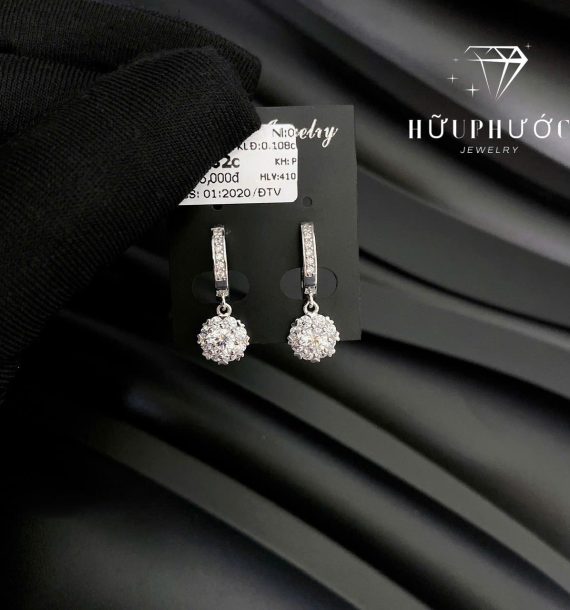 Bông Tai Vàng Trắng VT416 VT56