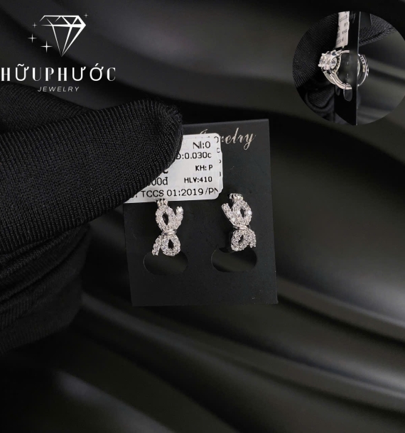 Bông Tai Vàng Trắng VT416 VT57