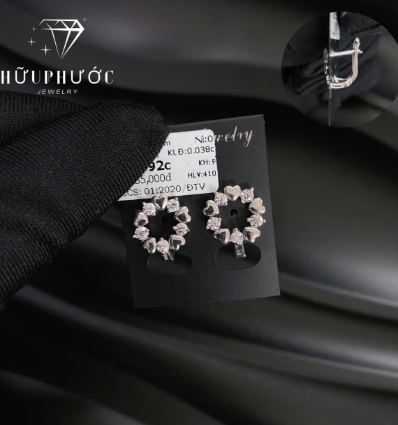 Bông Tai Vàng Trắng VT416 VT84