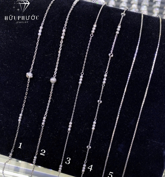 Lắc Chân Vàng Trắng 416 VT7