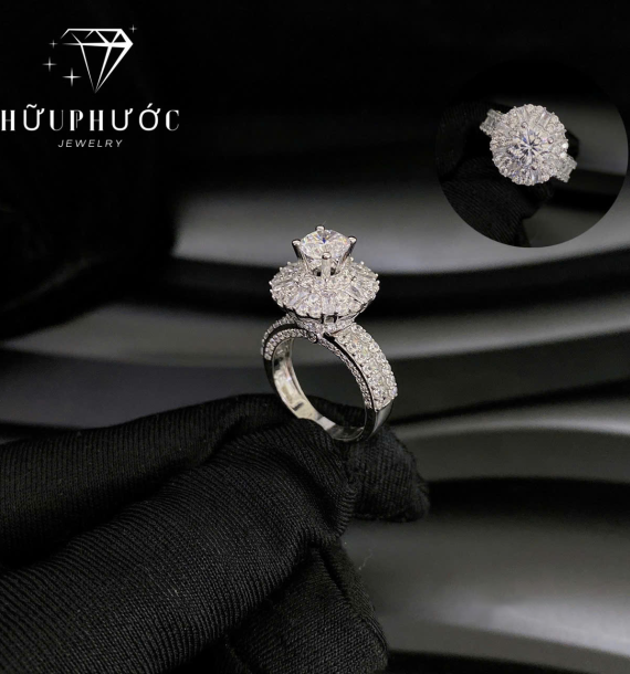 Nhẫn Nữ Vàng Trắng VT416 VT62