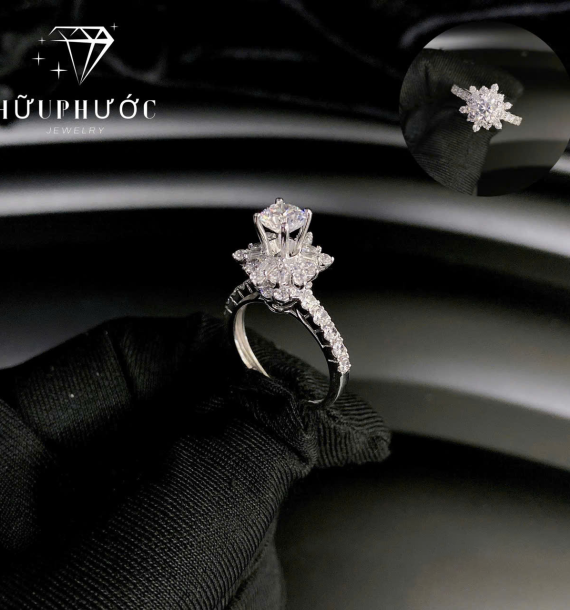 Nhẫn Nữ Vàng Trắng VT416 VT74