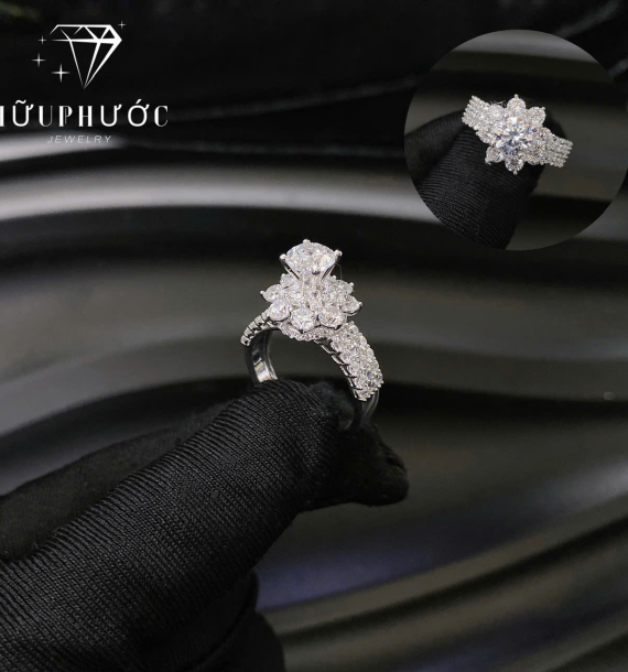 Nhẫn Nữ Vàng Trắng VT416 VT47